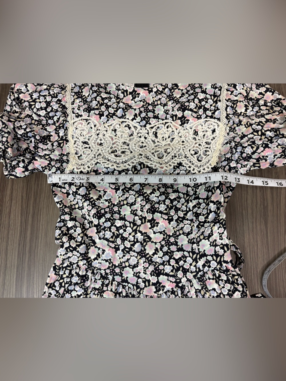 Vintage Jessica McClintock Gunne Sax Floral Dress Size 14 - Picture 5 of 7